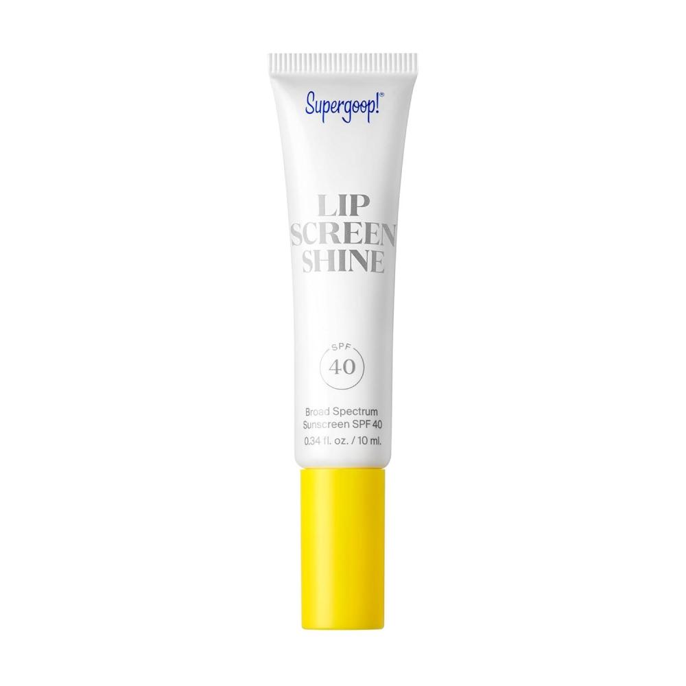 image:imageSupergoop Lipscreen Shine SPF 40 034 fl oz WaterResistant Clear Lip Gloss Broad Spectrum SPF Lip Balm with Grape Seed Extract Sunflower Seed Oil amp Kelp Extract NonSticky FormulaNo Color