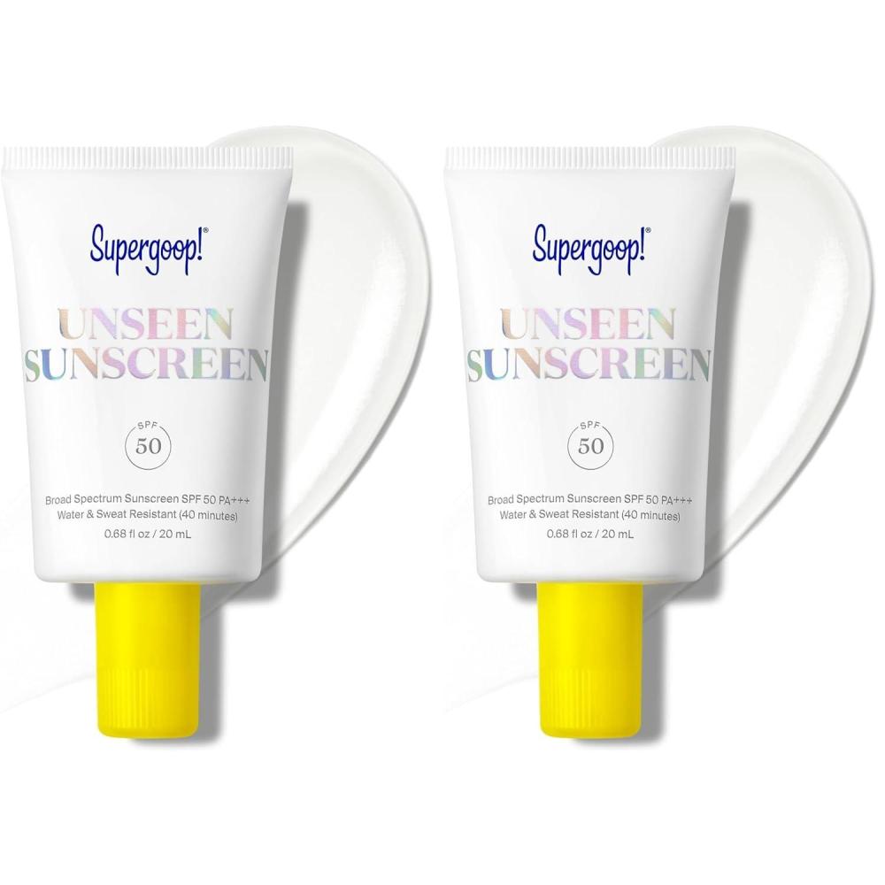 image:imageSupergoop Unseen Sunscreen SPF 50 Clear amp Invisible Face Sunscreen Broad Spectrum MakeupGripping Primer Weightless Scentless Oil Free For All Skin Types amp Tones 068 fl oz068 fl oz Pack of 2