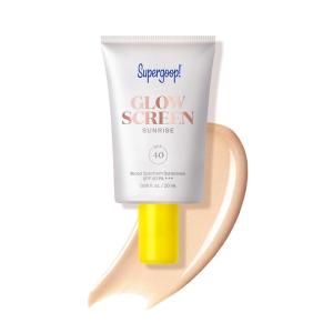 Supergoop! Glowscreen SPF 40, Golden Hour (Bronze Glow) – 0.68 fl oz – Glowy Primer + Broad Spectrum Tinted Sunscreen – Helps Filter Blue Light – Hydration – Hyaluronic Acid & Vitamin B5(Sunrise)
