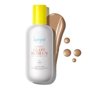 Supergoop! Glowscreen Soft-Radiance Drops Mineral SPF 40 – Sunrise – 1.7 oz – Visibly Illuminates, Smooths, Evens Skin & Blurs Pores Instantly – All Skin Types(Golden Hour)