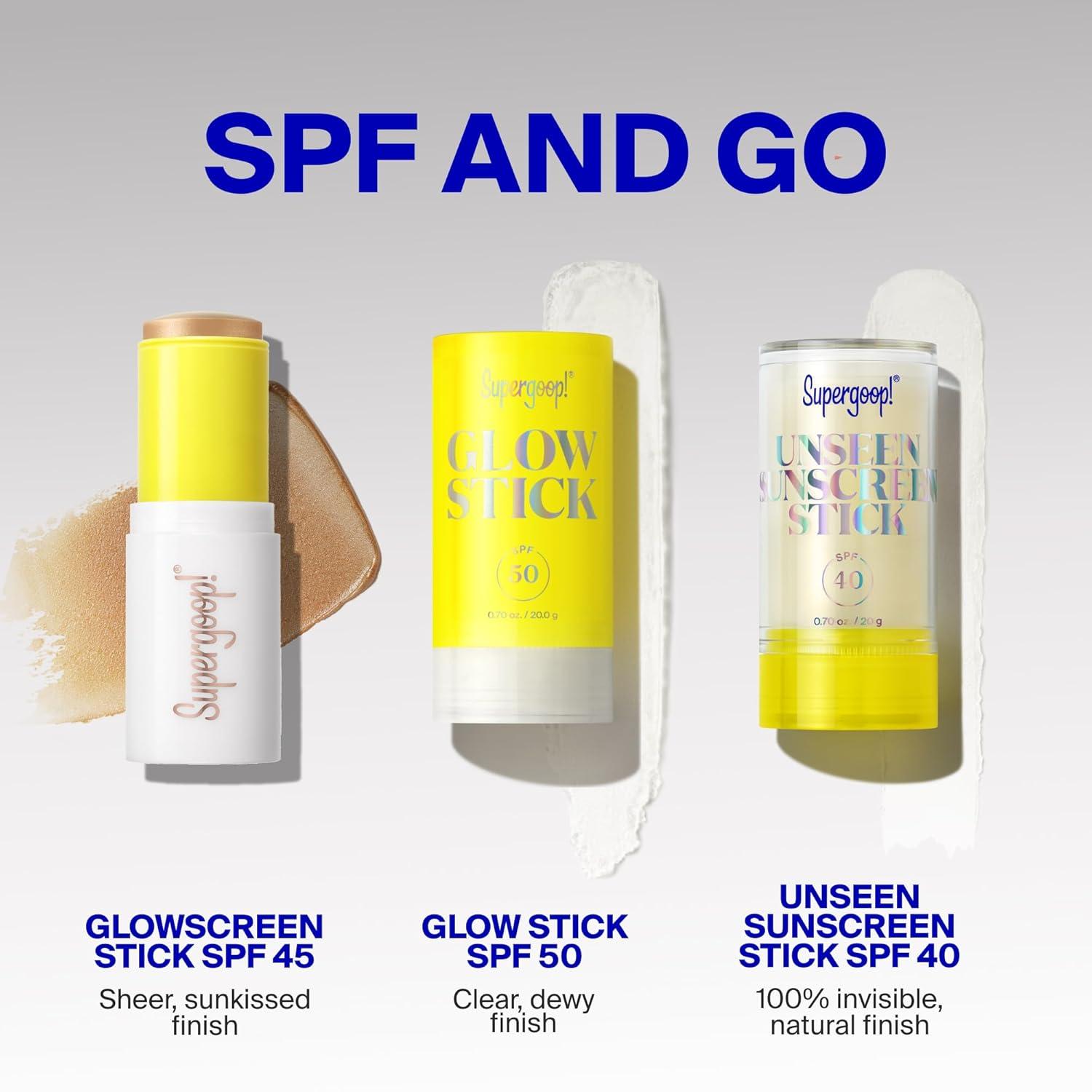 image:imageSupergoop Glowscreen Sunlighter Glow amp Protect Stick SPF 45 Golden Hour 035 oz Sheer Sunkissed Finish Doubles as a HighlighterGolden Hour
