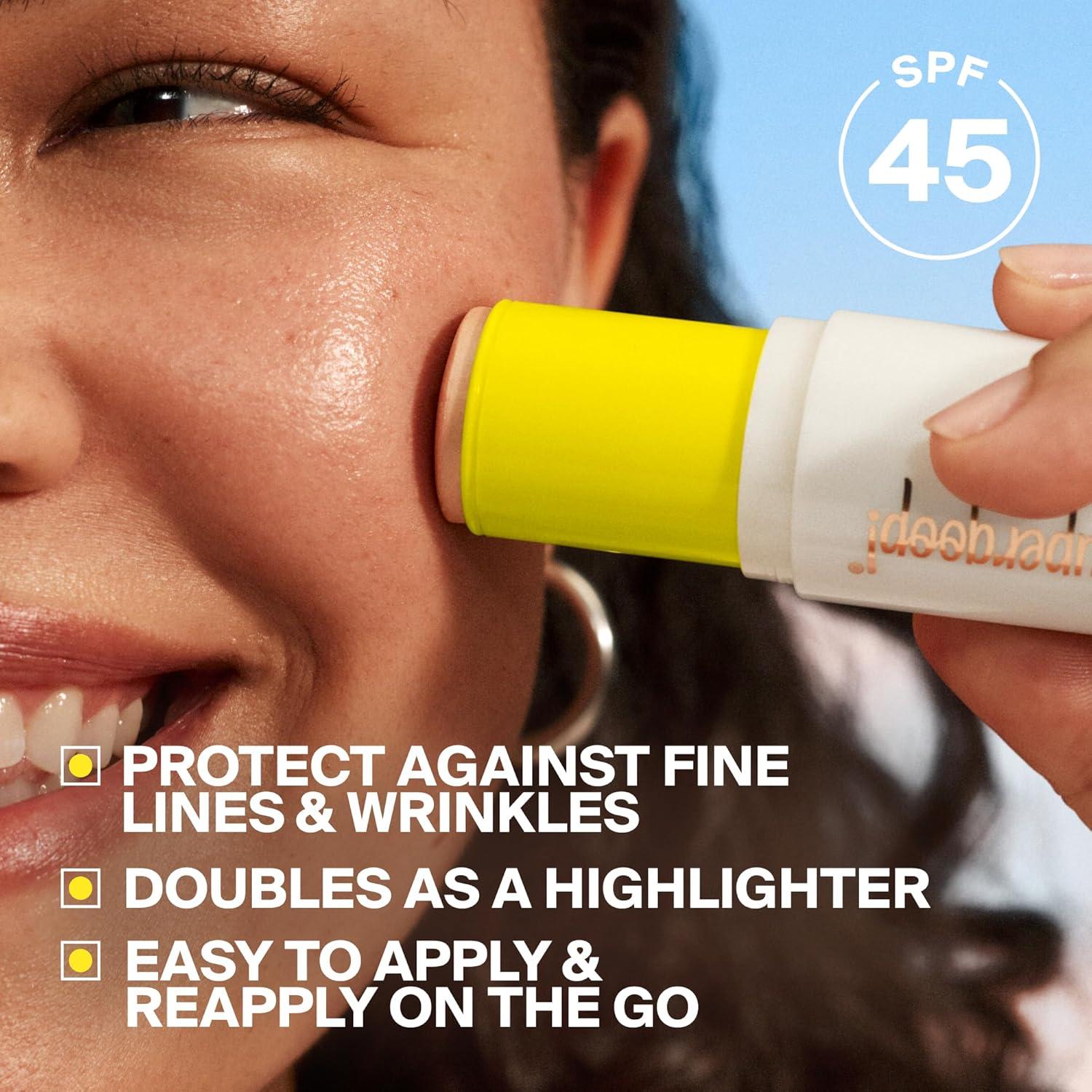 image:imageSupergoop Glowscreen Sunlighter Glow amp Protect Stick SPF 45 Golden Hour 035 oz Sheer Sunkissed Finish Doubles as a HighlighterGolden Hour