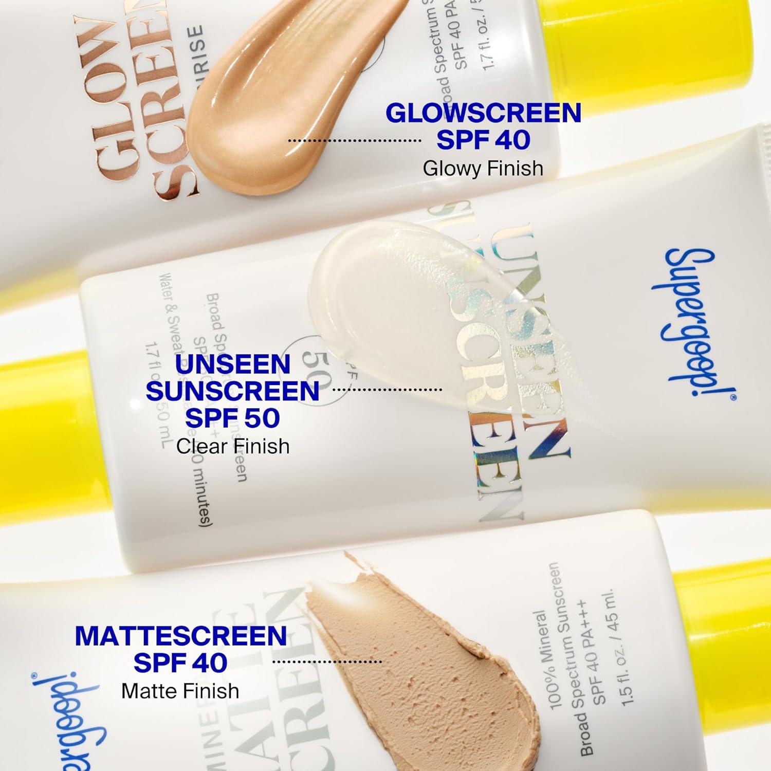 image:imageSupergoop Mineral Mattescreen SPF 40 45 mL Mineral OilFree Broad Spectrum Sunscreen Smooths Skins Appearance Minimizes Pores amp Controls Shine Water amp Sweat ResistantUntinted