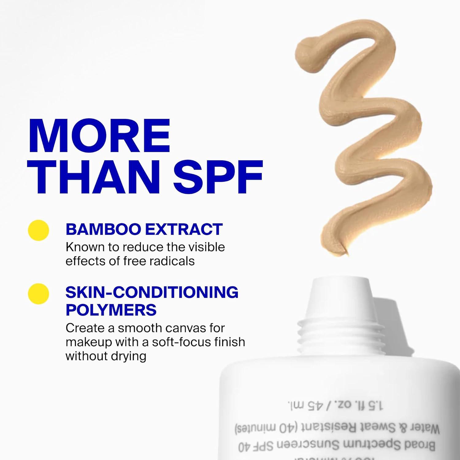 image:imageSupergoop Mineral Mattescreen SPF 40 45 mL Mineral OilFree Broad Spectrum Sunscreen Smooths Skins Appearance Minimizes Pores amp Controls Shine Water amp Sweat ResistantUntinted