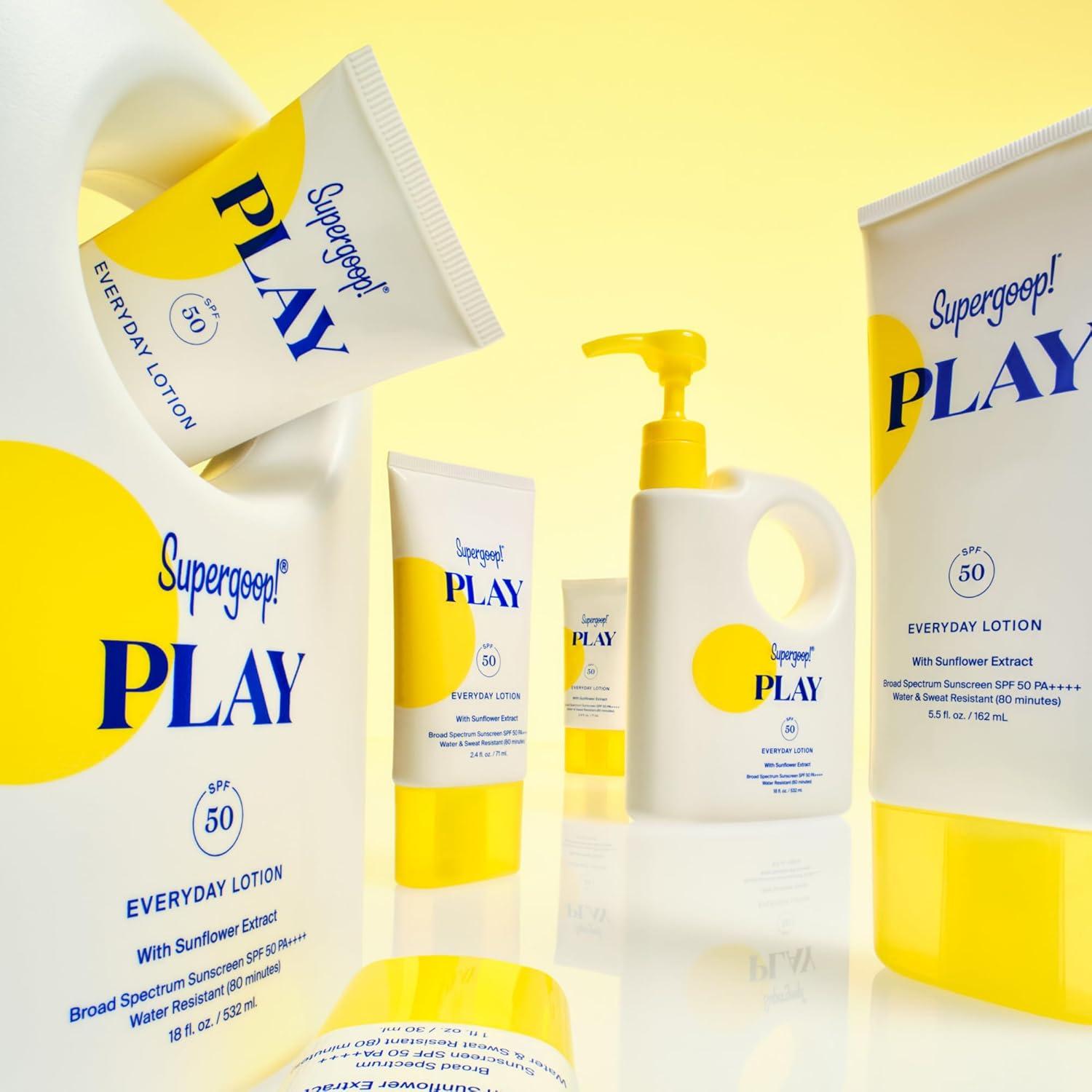 image:imageSupergoop PLAY Everyday SPF 30 Lotion 55 oz Broad Spectrum Sunscreen Water amp Sweat Resistant Body amp Face Sunscreen Great for Active Days18 Fl Oz Pack of 1