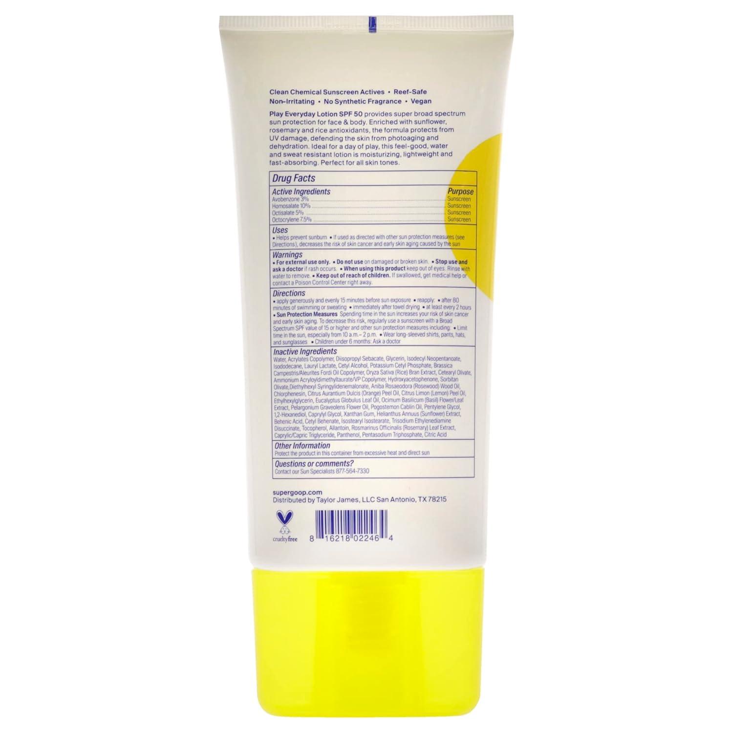 image:imageSupergoop PLAY Everyday SPF 30 Lotion 55 oz Broad Spectrum Sunscreen Water amp Sweat Resistant Body amp Face Sunscreen Great for Active Days55 Fl Oz Pack of 2