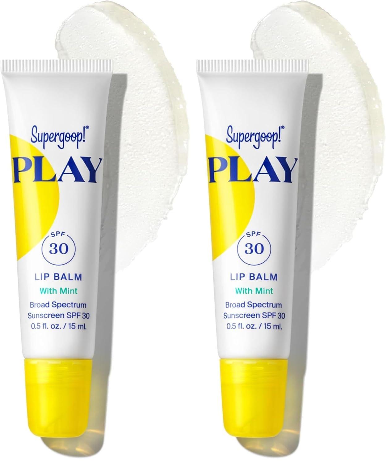 image:imageSupergoop PLAY Lip Balm SPF 30 with Mint 05 fl oz Broad Spectrum SPF Lip Balm with Hydrating Honey Shea Butter amp Sunflower Seed Oil Great for Active DaysMint