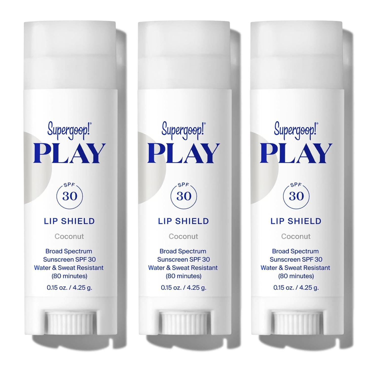 image:imageSupergoop PLAY Lip Shield SPF 30 with Coconut Pack of 2 Moisturizing Lip Treatment For Dry Cracked Lips Broad Spectrum UV ProtectionCoconut