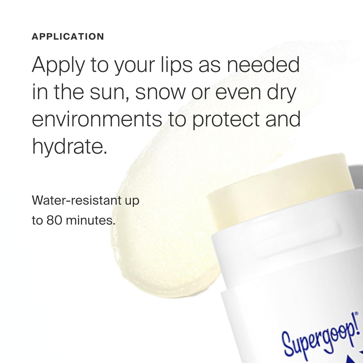 image:imageSupergoop PLAY Lip Shield SPF 30 with Coconut Pack of 2 Moisturizing Lip Treatment For Dry Cracked Lips Broad Spectrum UV ProtectionMint