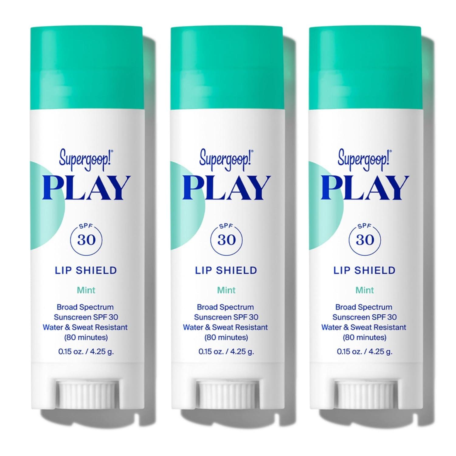 image:imageSupergoop PLAY Lip Shield SPF 30 with Coconut Pack of 2 Moisturizing Lip Treatment For Dry Cracked Lips Broad Spectrum UV ProtectionMint