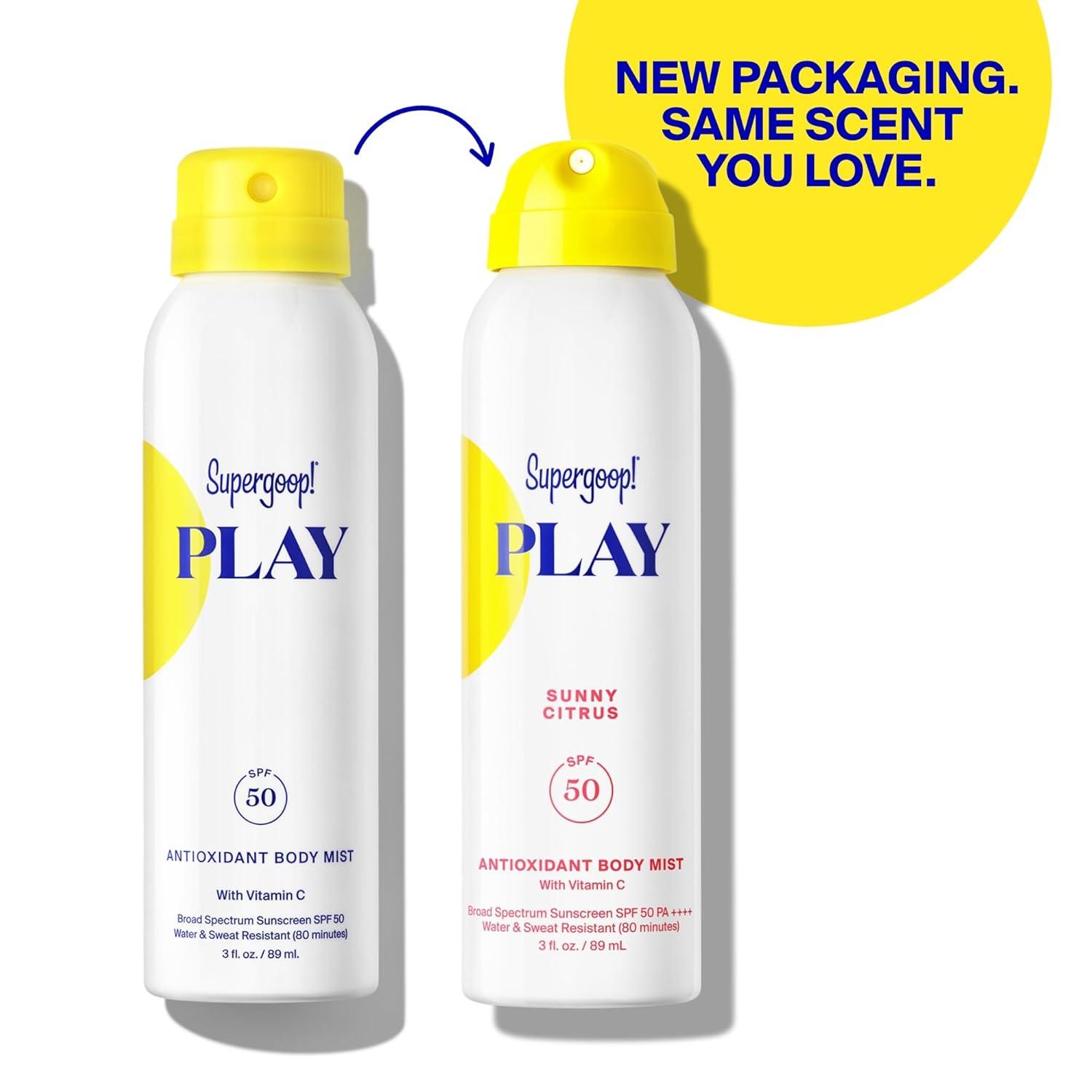 image:imageSupergoop PLAY SPF 50 Antioxidant Body Mist wVitamin C 3 fl oz 2 Pack Broad Spectrum Sunscreen Spray Great for Active Days wVitamin C for Sensitive Skin