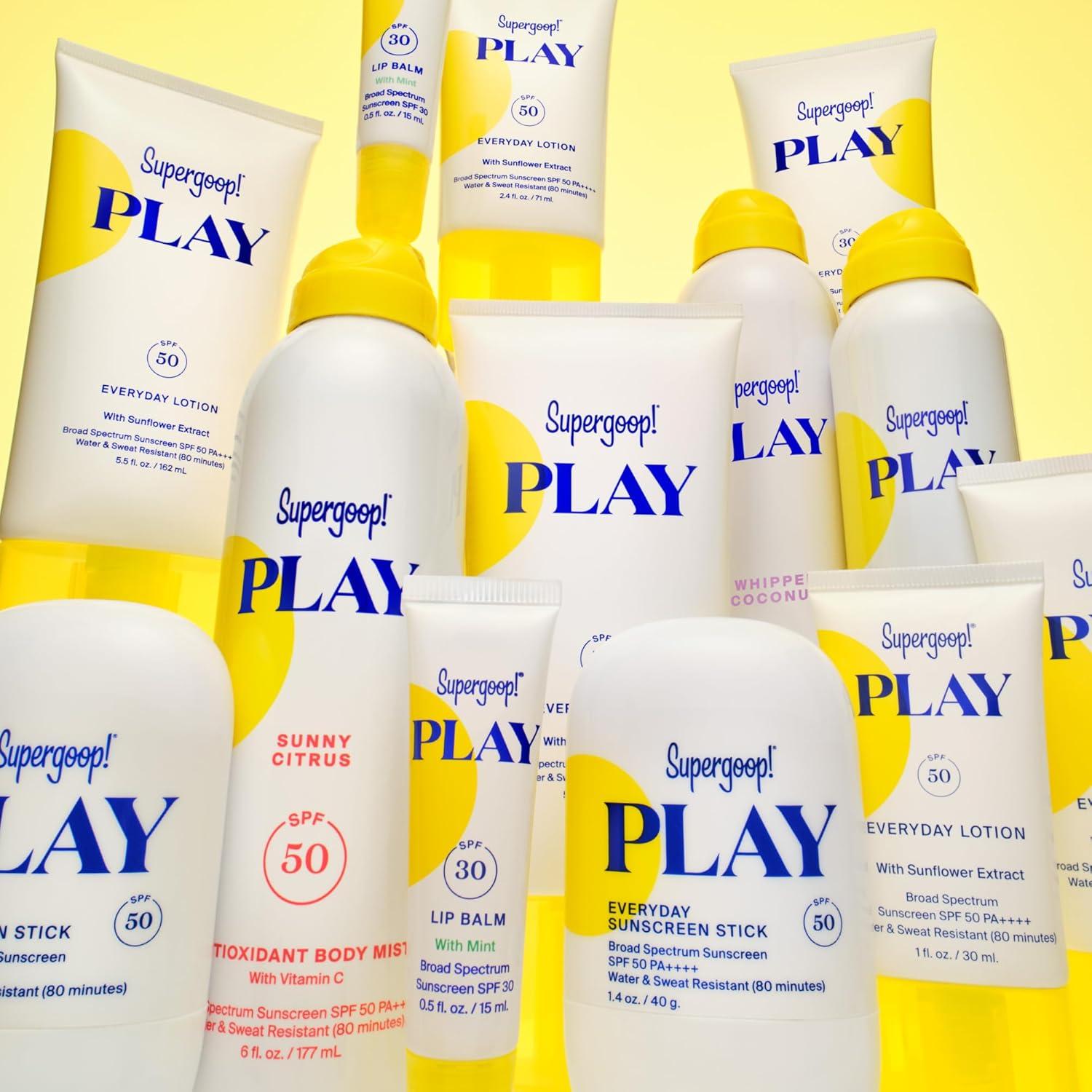 image:imageSupergoop Play Antioxidant Body Mist wVitamin C 6 fl oz SPF 50 PA Broad Spectrum Sunscreen Body Spray Great for Active Days Whipped Coconut