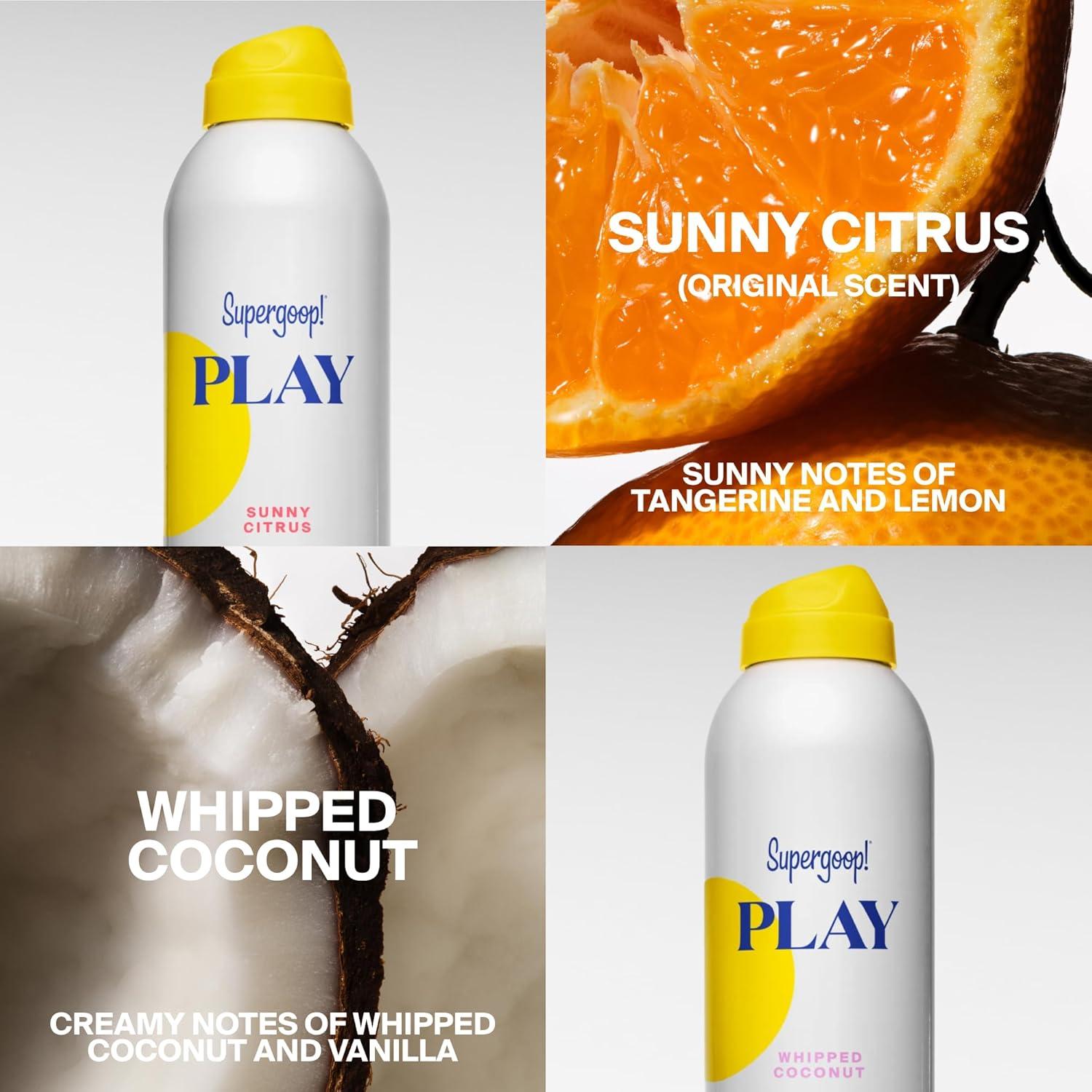 image:imageSupergoop Play Antioxidant Body Mist wVitamin C 6 fl oz SPF 50 PA Broad Spectrum Sunscreen Body Spray Great for Active Days Whipped Coconut