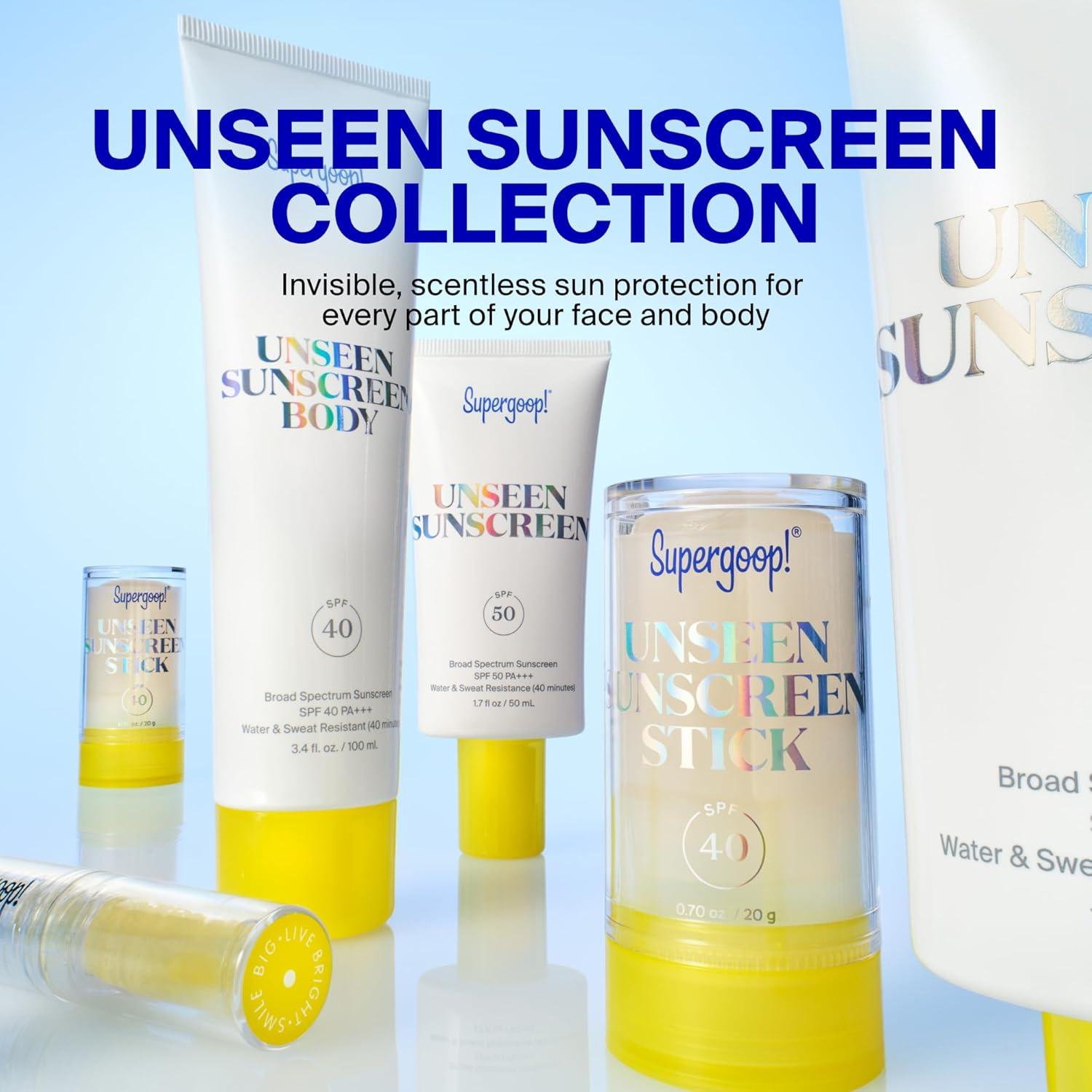 image:imageSupergoop Unseen Sunscreen Clear Lip Protector 100 Invisible Lightweight SPF 30 Formula Provides UV amp Environmental Protection Natural Finish 012 ozNo Color