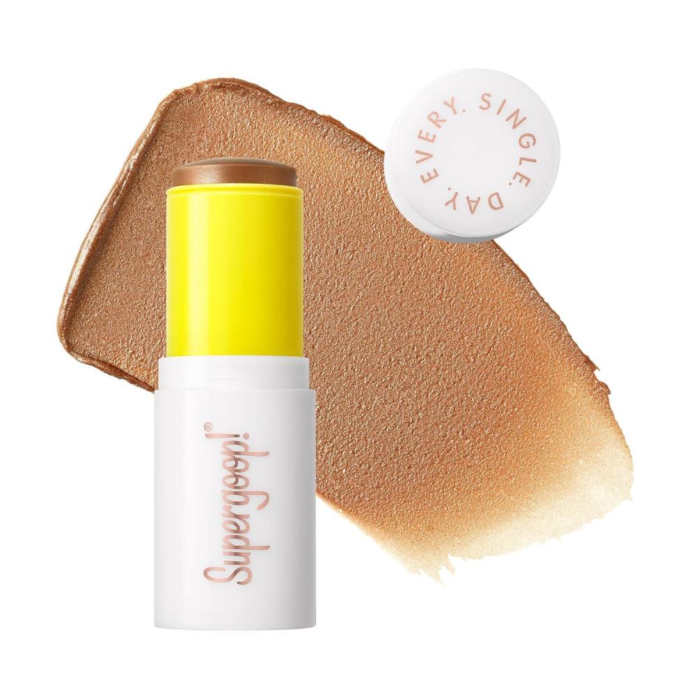 image:imageSupergoop Glowscreen Sunlighter Glow amp Protect Stick SPF 45  Golden Hour  035 oz  Sheer Sunkissed Finish  Doubles as a HighlighterGolden Hour