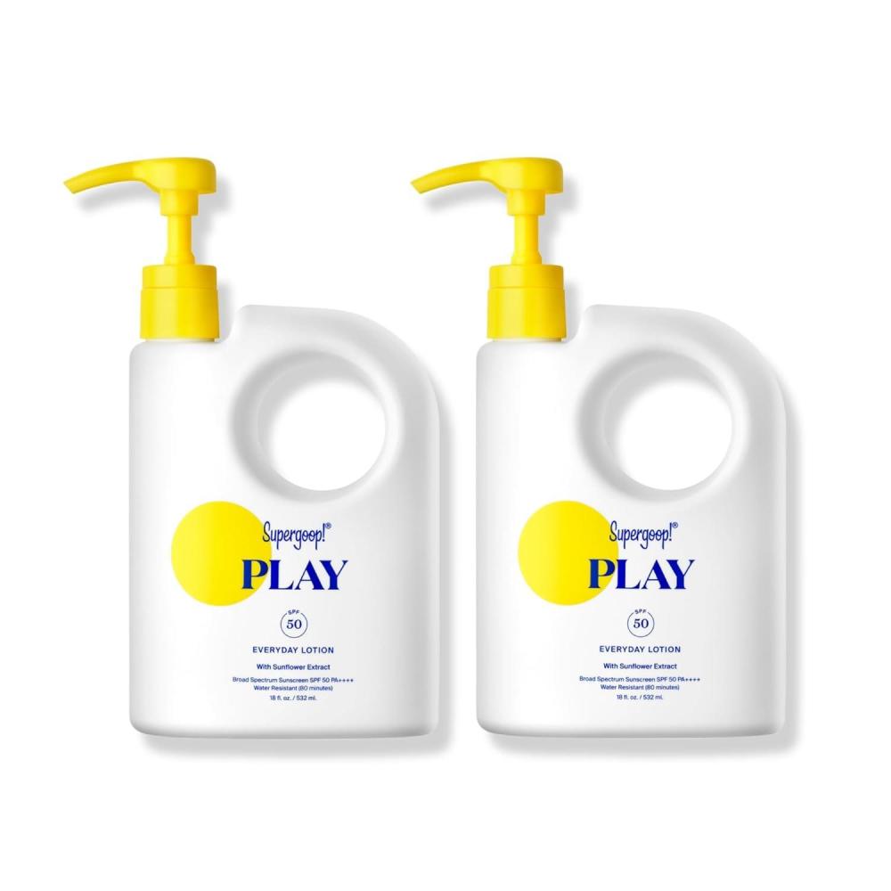 image:imageSupergoop PLAY Everyday SPF 30 Lotion 55 oz Broad Spectrum Sunscreen Water amp Sweat Resistant Body amp Face Sunscreen Great for Active Days18 Fl Oz Pack of 2