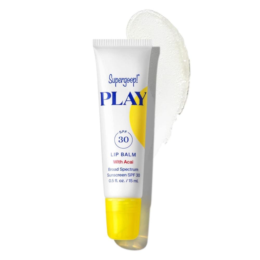 image:imageSupergoop PLAY Lip Balm SPF 30 with Mint 05 fl oz Broad Spectrum SPF Lip Balm with Hydrating Honey Shea Butter amp Sunflower Seed Oil Great for Active DaysAcai