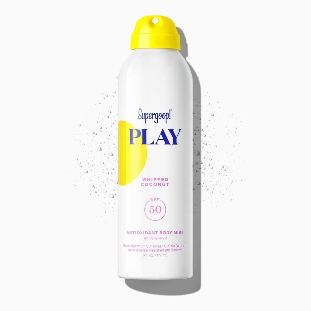 image:imageSupergoop Play Antioxidant Body Mist wVitamin C 6 fl oz SPF 50 PA Broad Spectrum Sunscreen Body Spray Great for Active Days Whipped Coconut