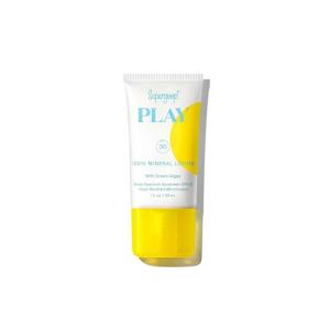 Supergoop! PLAY Mineral Lotion – 1 fl oz – Broad Spectrum SPF 50 Sunscreen for Face & Body – Lightweight, Fast Absorbing + Water-Resistant – With Green Algae(1 Fl Oz (Pack of 1))