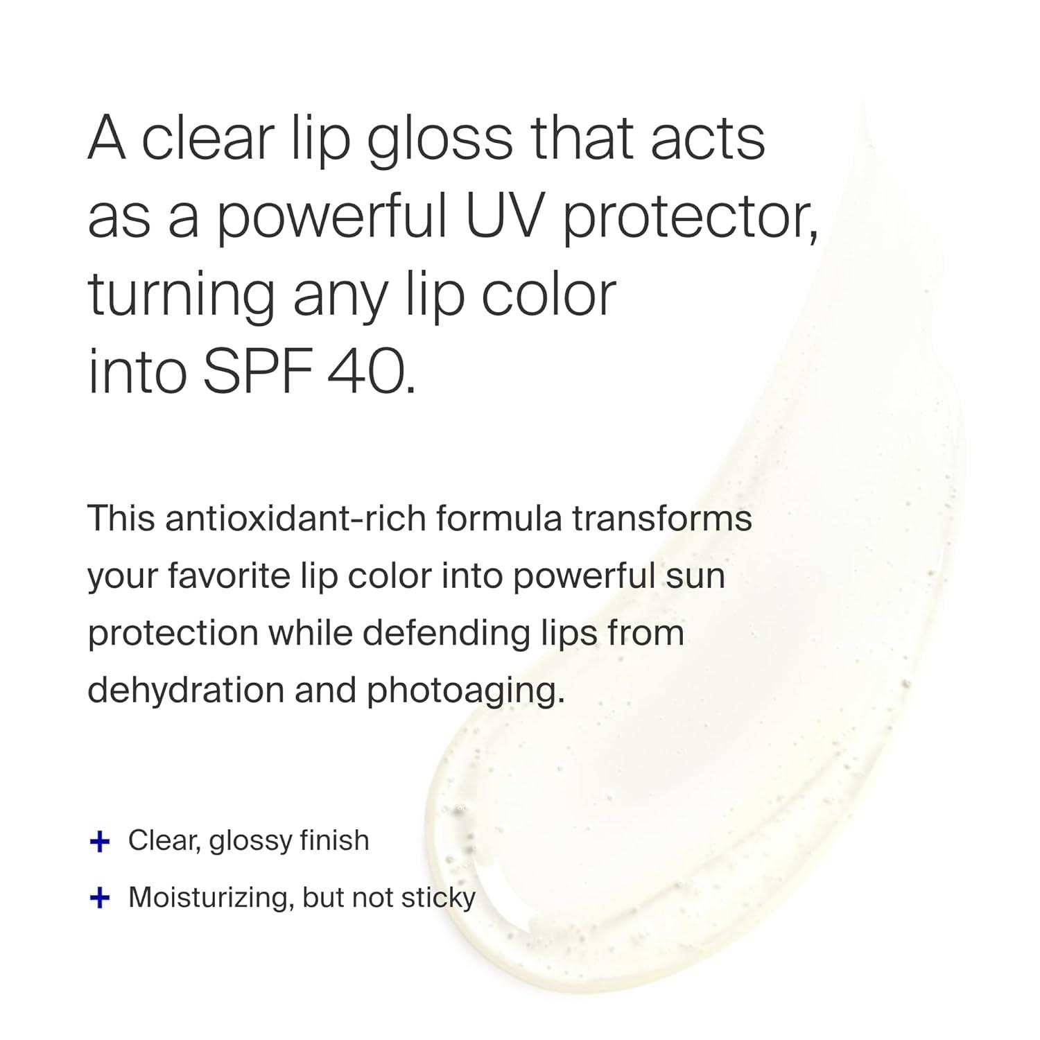 image:imageSupergoop Lipscreen Shine SPF 40 Pack of 2 034 fl oz Clear Lip Gloss with Grape Seed Extract Sunflower Seed Oil amp Kelp Extract WaterResistant NonSticky Formula