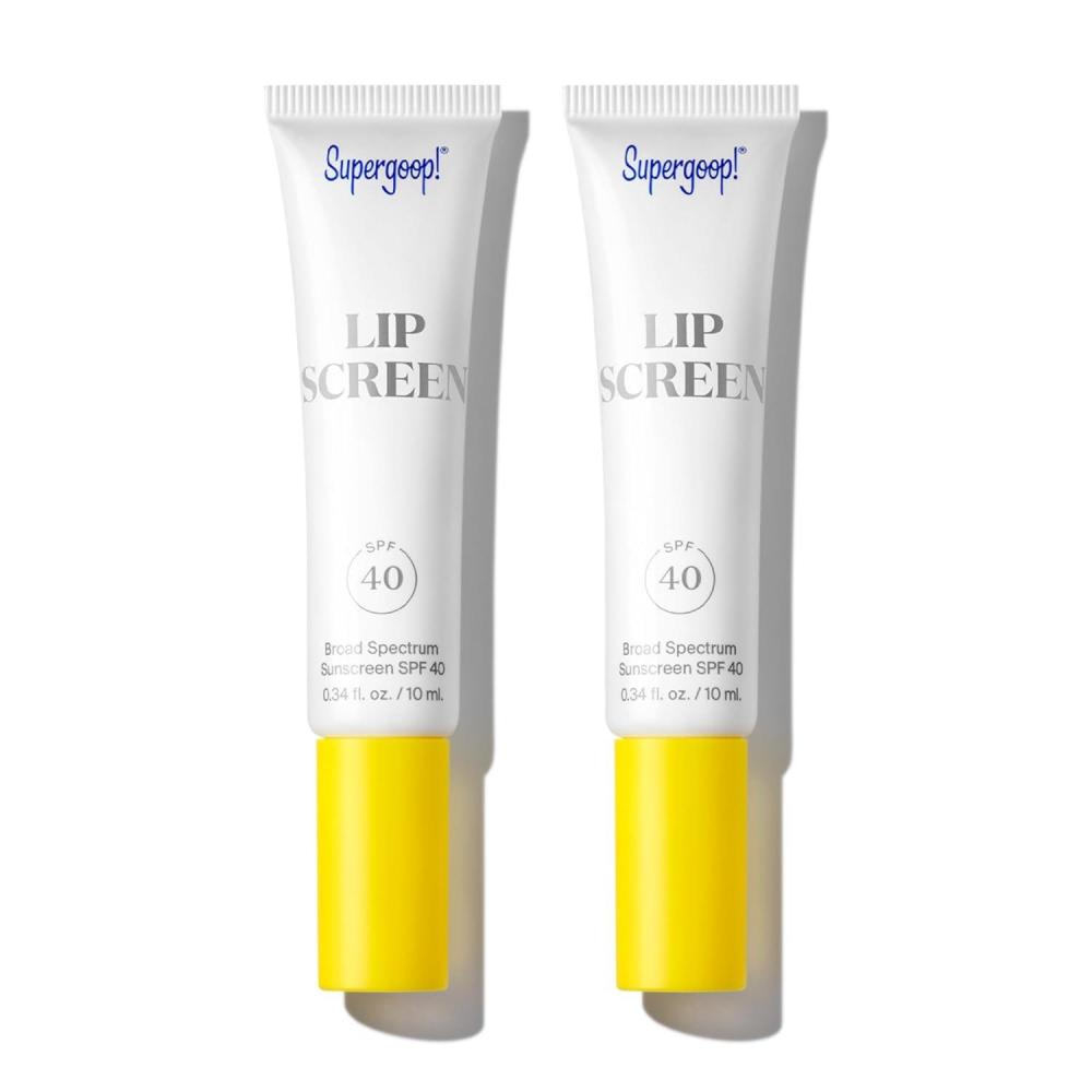image:imageSupergoop Lipscreen Shine SPF 40 Pack of 2 034 fl oz Clear Lip Gloss with Grape Seed Extract Sunflower Seed Oil amp Kelp Extract WaterResistant NonSticky Formula